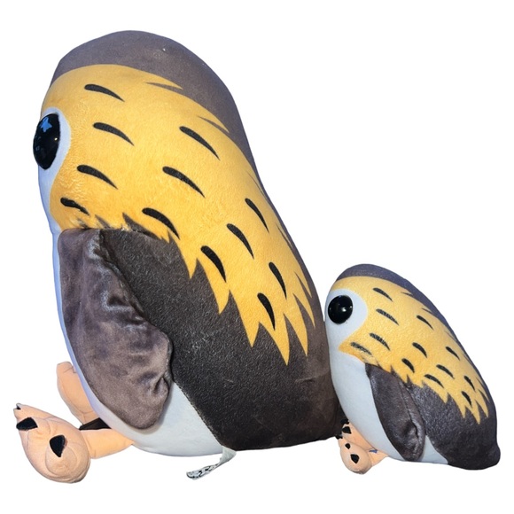 Star Wars Porg Lot Of 2 Squishy Pillow 12” Inches & 8” Inches Stuffed Figures - Picture 2 of 7